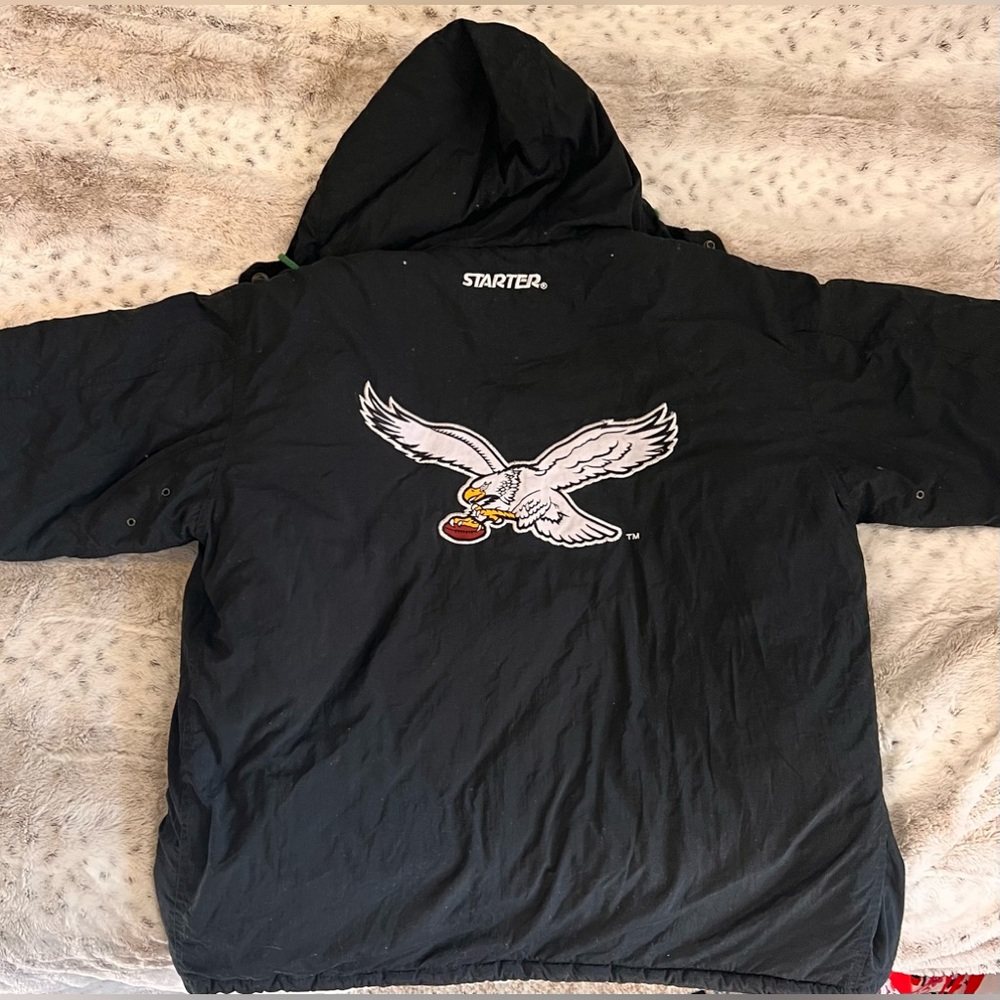 Sz L Full Zip Phila EAGLES STARTER Jacket Vintage Perfect condition